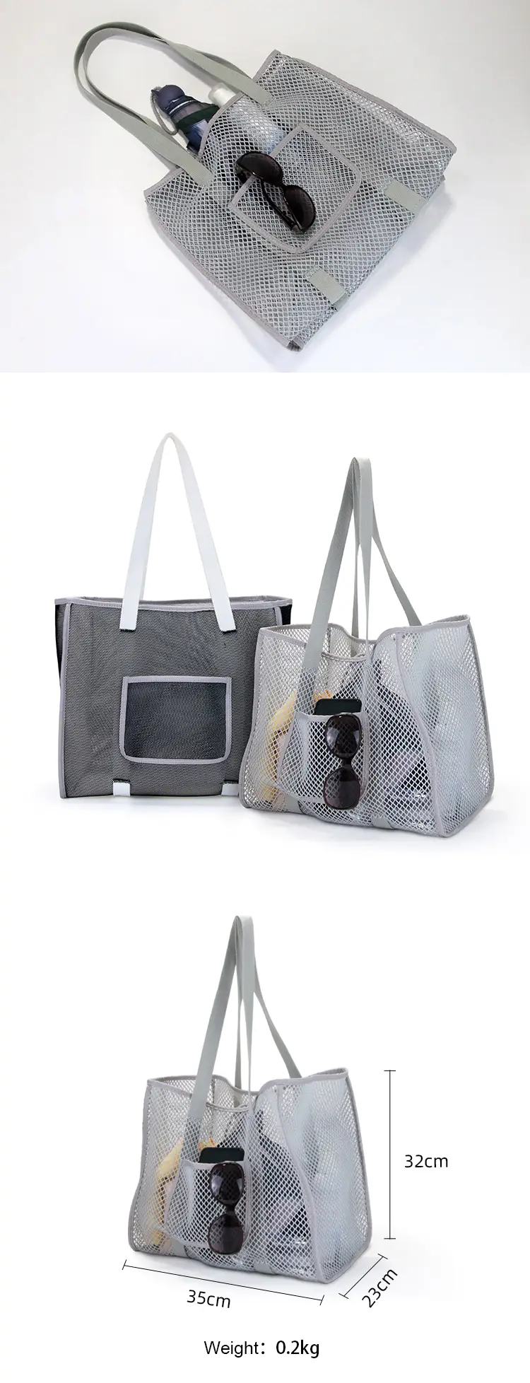 OEM custom logo and color options for summer beach bags